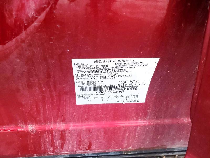 Продаж на аукціоні авто 2015 Ford Flex, vin: 2FMGK5C87FBA09059, номер лоту: 53751856