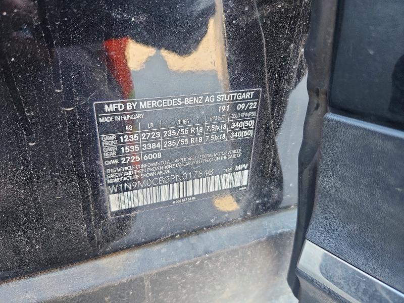 Aukcja sprzedaży 2023 Mercedes-benz Eqb, vin: W1N9M0CB3PN017843, numer aukcji: 53283576