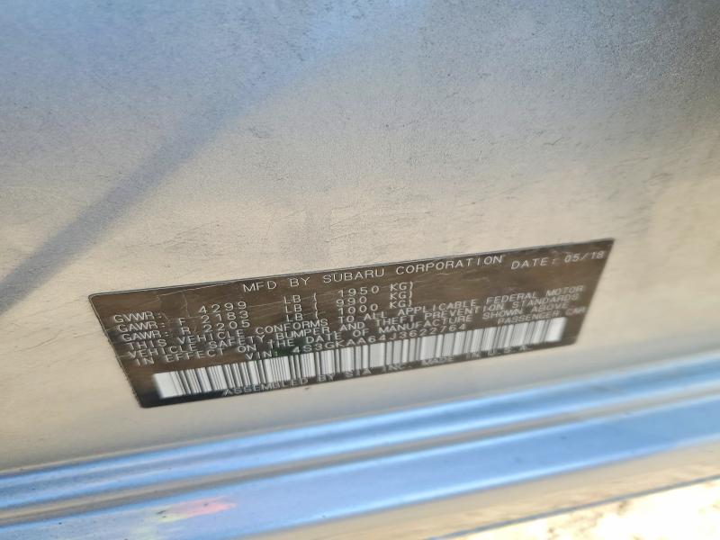52420756 :رقم المزاد ، 4S3GKAA64J3622764 vin ، 2018 Subaru Impreza مزاد بيع