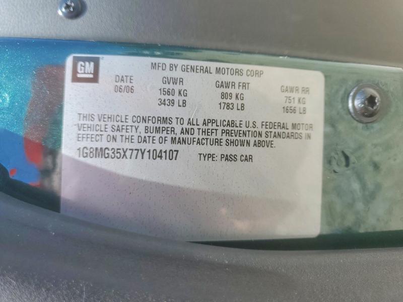 52667196 :رقم المزاد ، 1G8MG35X77Y104107 vin ، 2007 Saturn Sky مزاد بيع