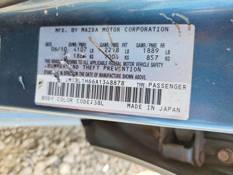 52457606 :رقم المزاد ، JM1BL1H66A1348878 vin ، 2010 Mazda 3 مزاد بيع