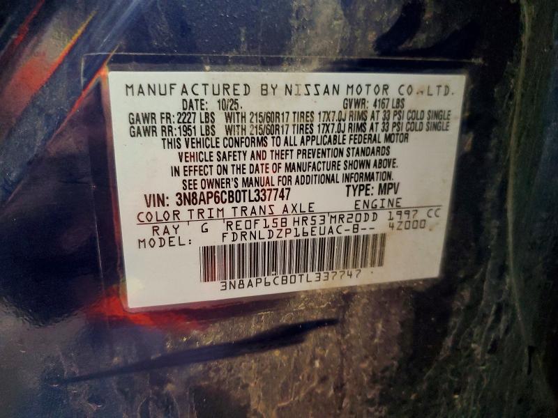 Aukcja sprzedaży 2026 Nissan Kicks, vin: 3N8AP6CB0TL337747, numer aukcji: 53685446