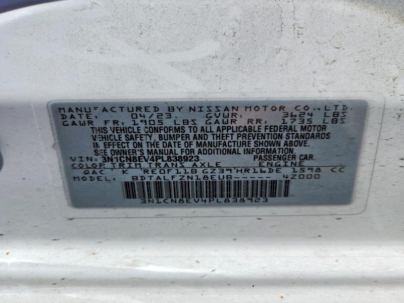 Aukcja sprzedaży 2023 Nissan Versa, vin: 3N1CN8EV4PL838923, numer aukcji: 52838316