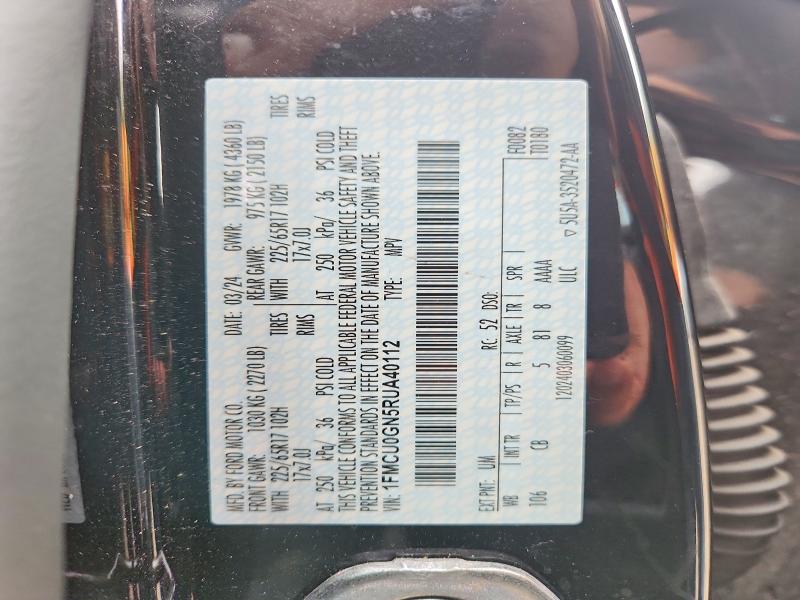 Продажа на аукционе авто 2024 Ford Escape, vin: 1FMCU0GN5RUA40112, номер лота: 52544106