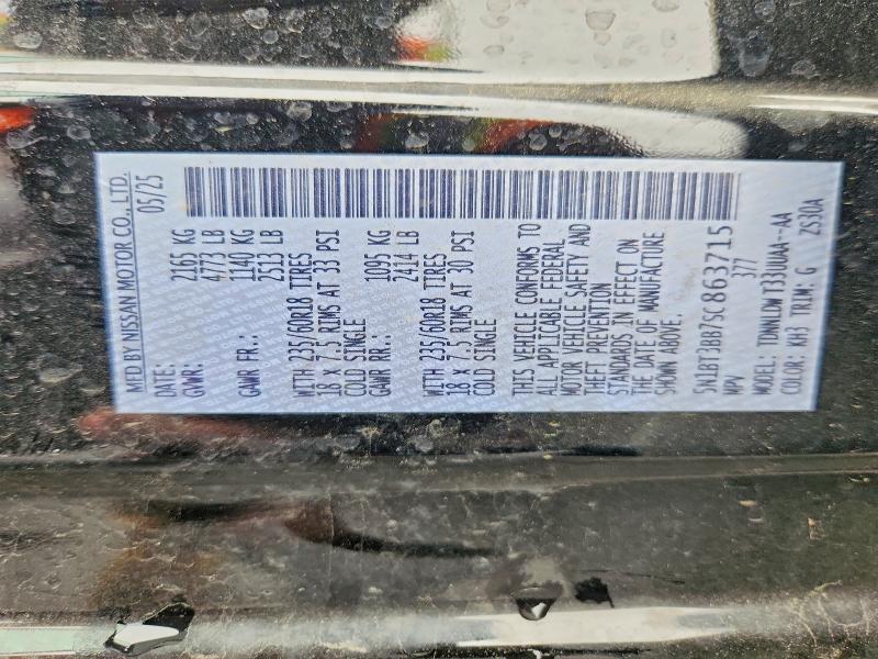52992306 :رقم المزاد ، 5N1BT3BB7SC863715 vin ، 2025 Nissan Rogue مزاد بيع