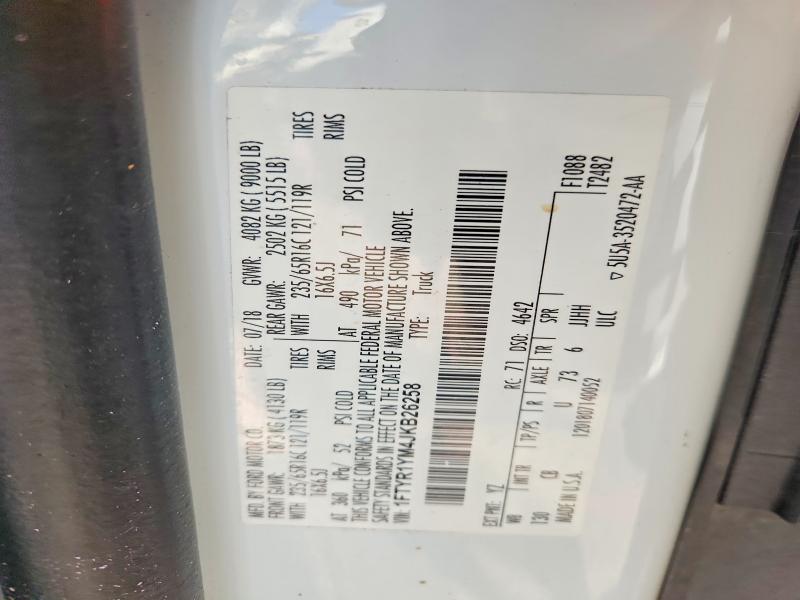 Aukcja sprzedaży 2018 Ford Transit, vin: 1FTYR1YM4JKB26258, numer aukcji: 53335316