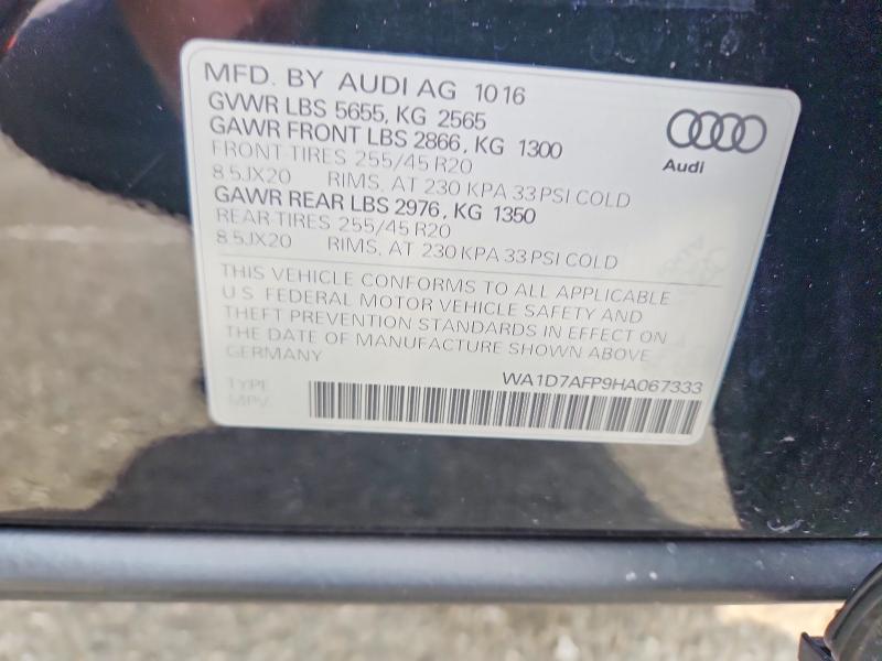 Продажа на аукционе авто 2017 Audi Q5, vin: WA1D7AFP9HA067333, номер лота: 54793896