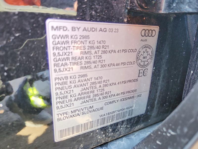 Продажа на аукционе авто 2023 Audi Q7, vin: WA1BXBF74PD016297, номер лота: 51891886