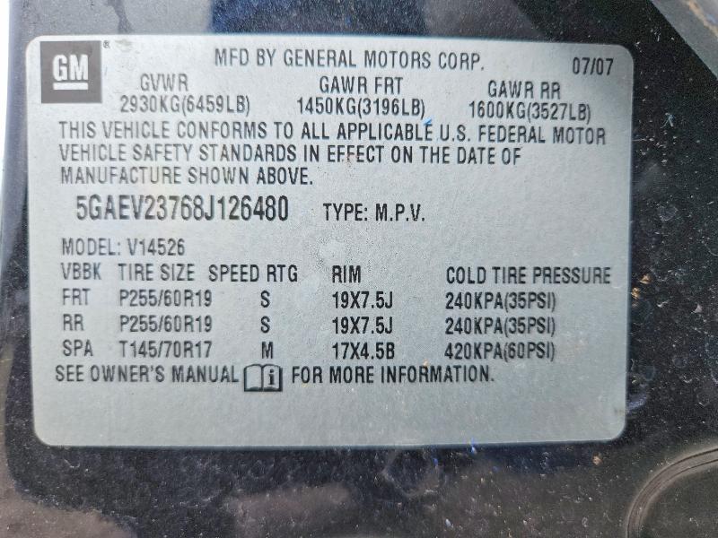 Aukcja sprzedaży 2008 Buick Enclave, vin: 5GAEV23768J126480, numer aukcji: 55484876
