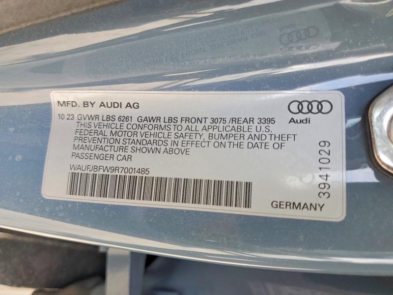 Продаж на аукціоні авто 2024 Audi E-tron Gt, vin: WAUFJBFW9R7001485, номер лоту: 54111106