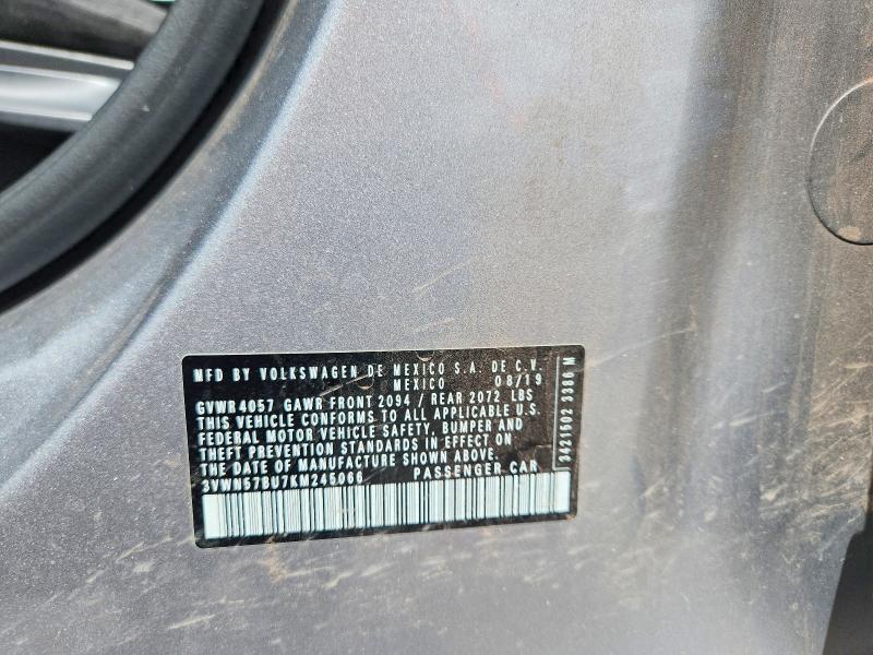 Продажа на аукционе авто 2019 Volkswagen Jetta, vin: 3VWN57BU7KM245066, номер лота: 54305536