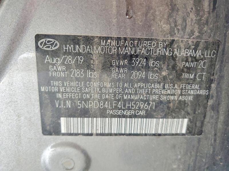 2020 Hyundai Elantra მანქანა იყიდება აუქციონზე, vin: 5NPD84LF4LH529671, აუქციონის ნომერი: 54916346