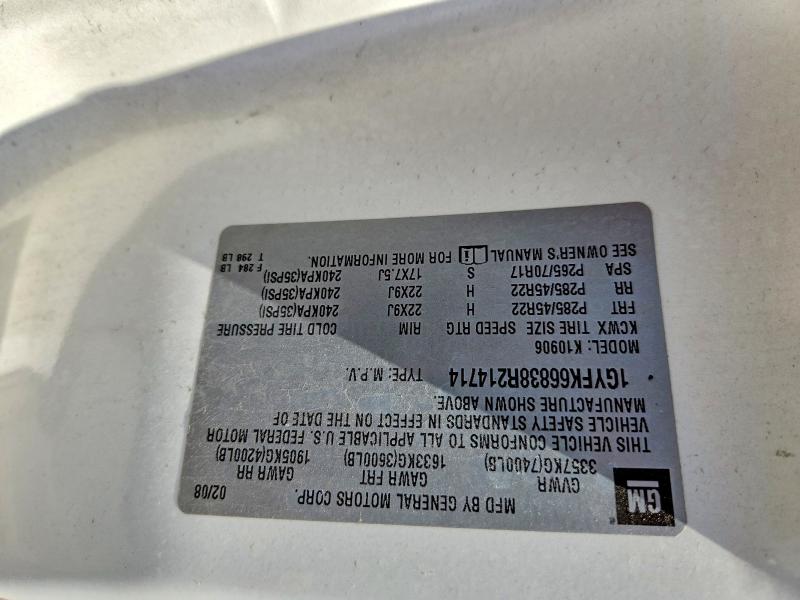 Aukcja sprzedaży 2008 Cadillac Escalade Esv, vin: 1GYFK66838R214714, numer aukcji: 54161916