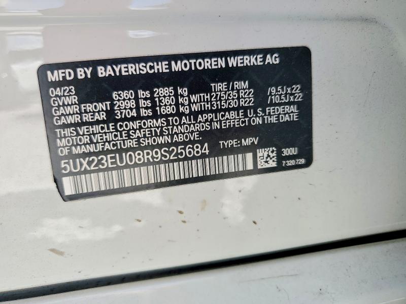 Продажа на аукционе авто 2024 Bmw X5, vin: 5UX23EU08R9S25684, номер лота: 53932886