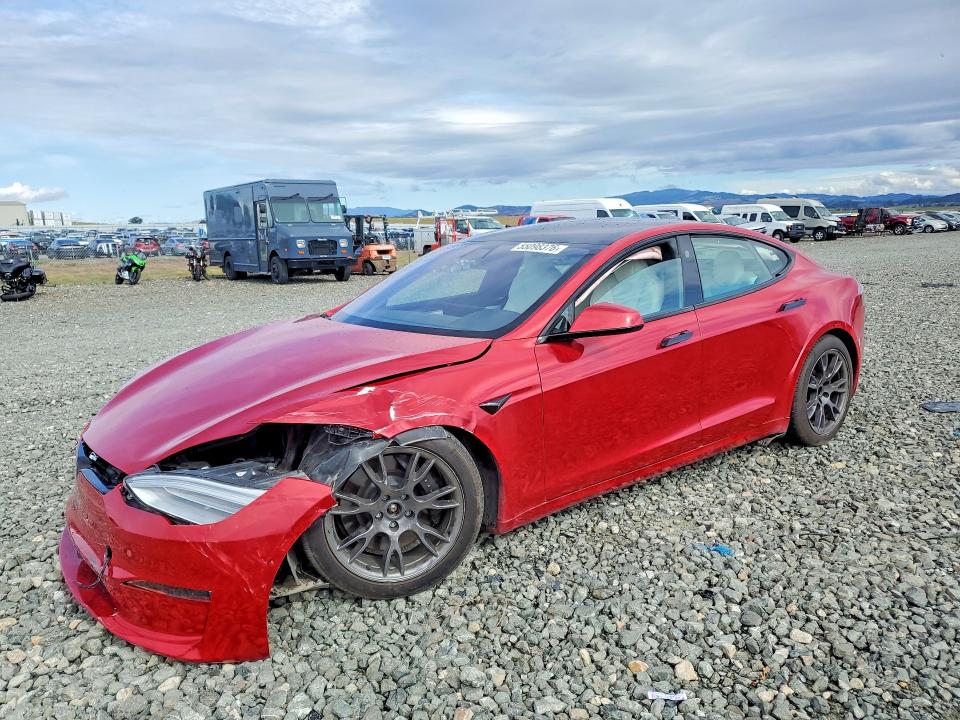 55098376 :رقم المزاد ، 5YJSA1E50MF454384 vin ، 2021 Tesla Model S مزاد بيع