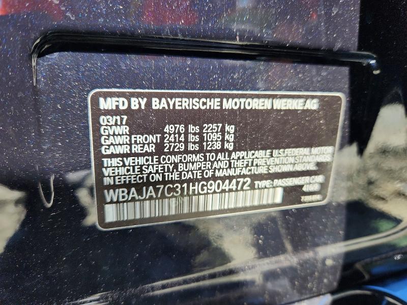 Auction sale of the 2017 Bmw 530, vin: WBAJA7C31HG904472, lot number: 55190786