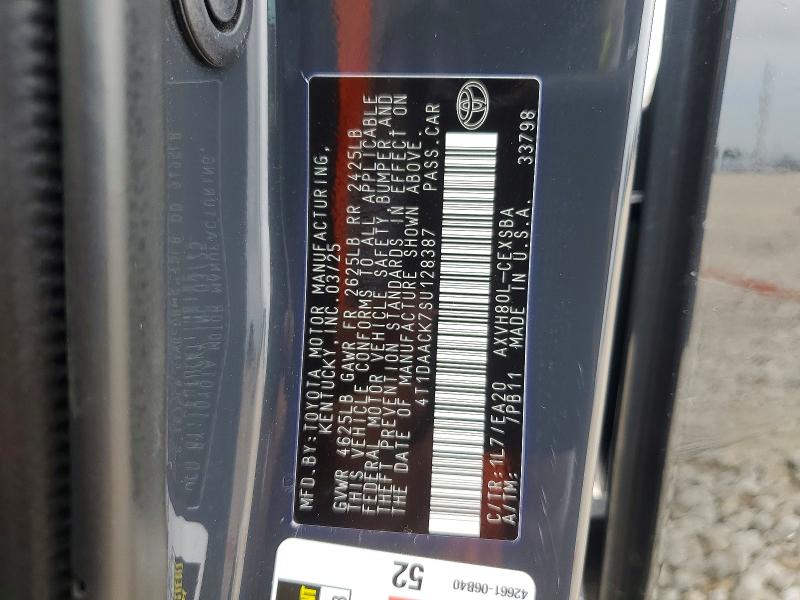Aukcja sprzedaży 2025 Toyota Camry, vin: 4T1DAACK7SU128387, numer aukcji: 55256676
