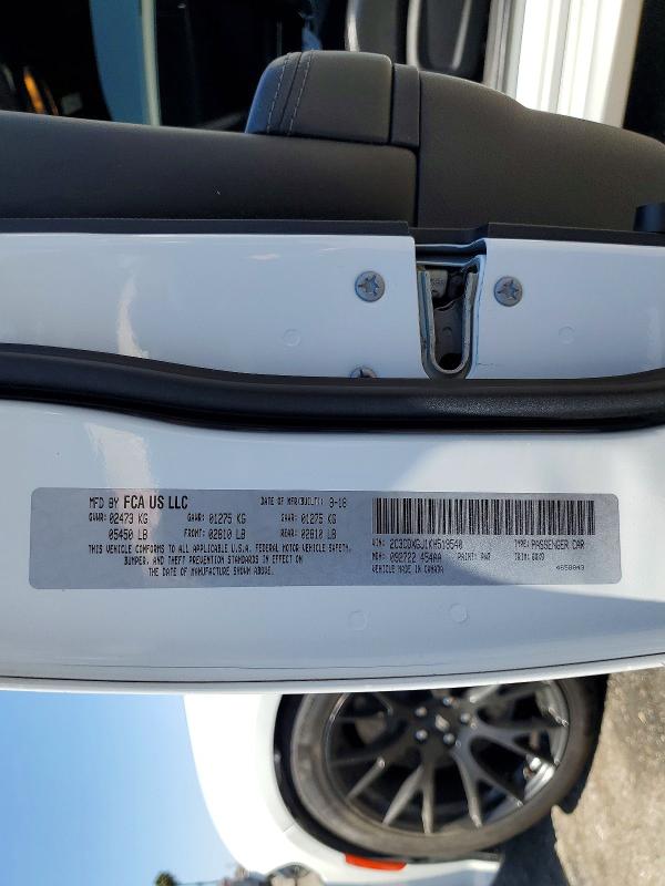 Продажа на аукционе авто 2019 Dodge Charger, vin: 2C3CDXGJ1KH519540, номер лота: 54020666