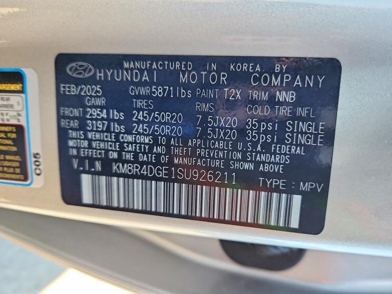 Aukcja sprzedaży 2025 Hyundai Palisade, vin: KM8R4DGE1SU926211, numer aukcji: 51685796
