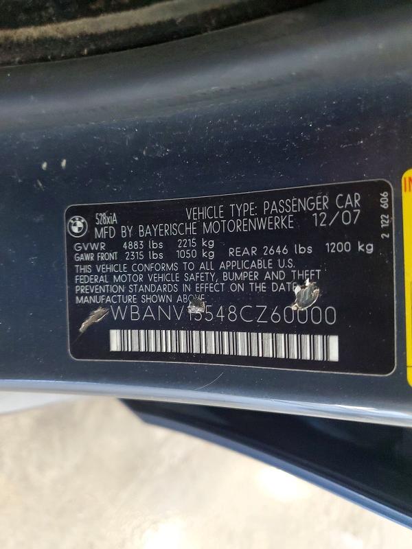 53339126 :رقم المزاد ، WBANV13548CZ60000 vin ، 2008 Bmw 528 مزاد بيع