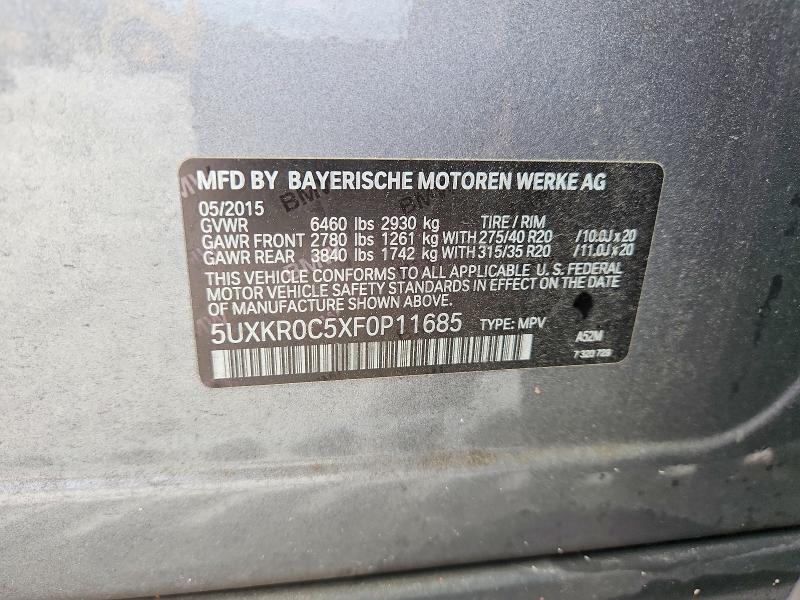 Aukcja sprzedaży 2015 Bmw X5, vin: 5UXKR0C5XF0P11685, numer aukcji: 54844436