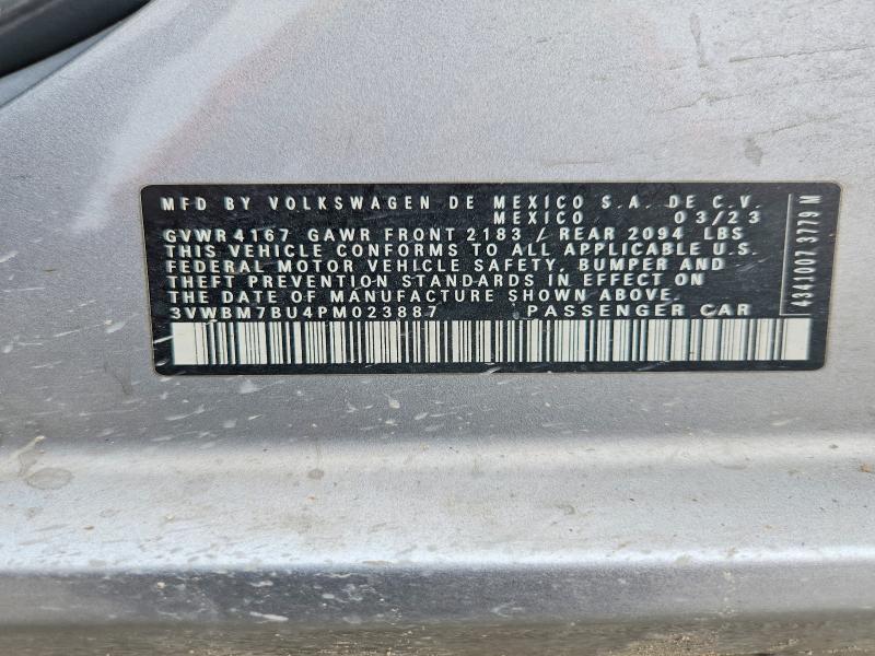 Aukcja sprzedaży 2023 Volkswagen Jetta, vin: 3VWBM7BU4PM023887, numer aukcji: 53189056