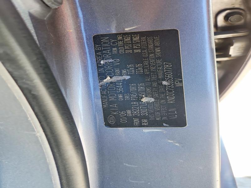 54886486 :رقم المزاد ، KNDJC733165607787 vin ، 2006 Kia Sorento مزاد بيع