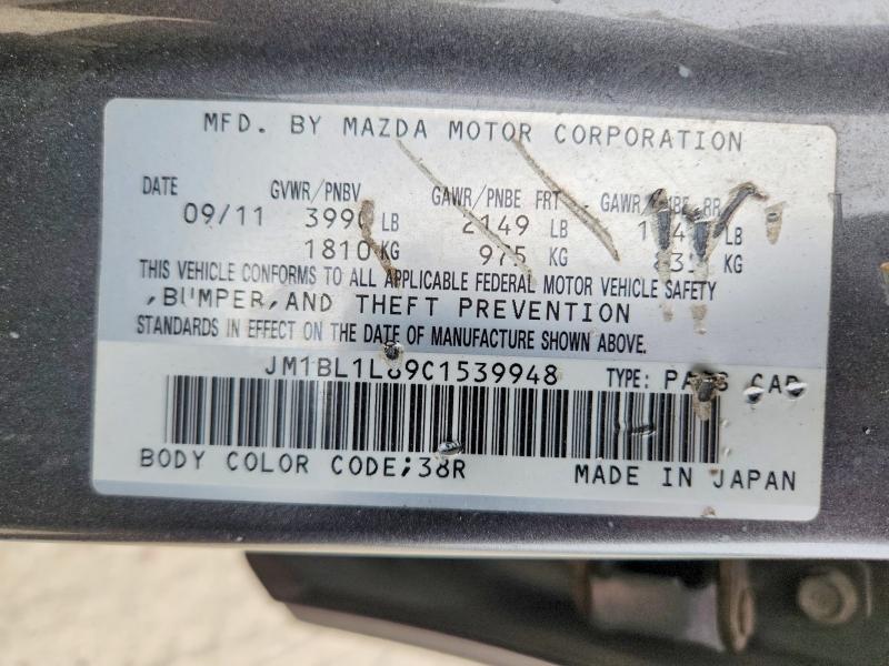 Aukcja sprzedaży 2012 Mazda 3, vin: JM1BL1L89C1539948, numer aukcji: 54356856
