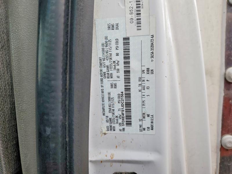 Продаж на аукціоні авто 2018 Ford E450, vin: 1FDXE4FS1JDC21564, номер лоту: 52956026