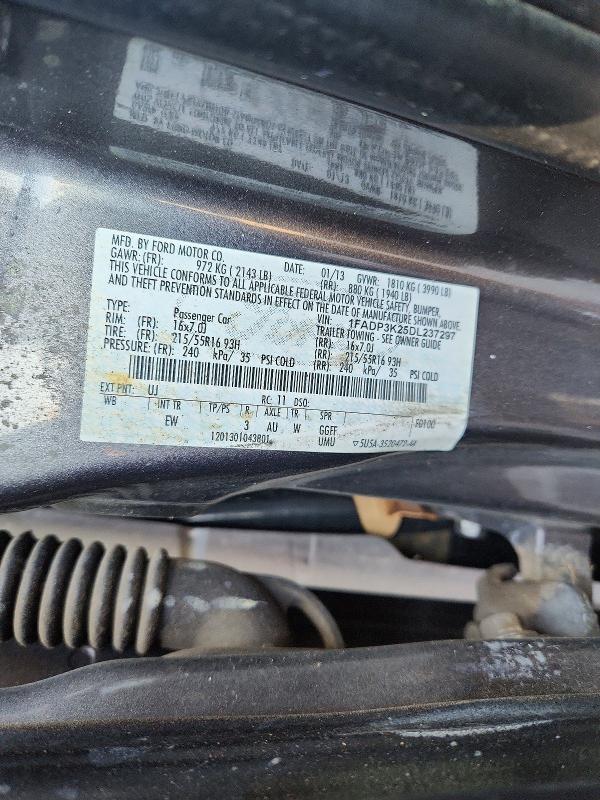 2013 Ford Focus მანქანა იყიდება აუქციონზე, vin: 1FADP3K25DL237297, აუქციონის ნომერი: 54323046