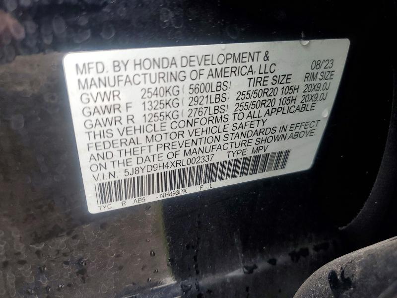 Продаж на аукціоні авто 2024 Acura Mdx, vin: 5J8YD9H4XRL002337, номер лоту: 55055816