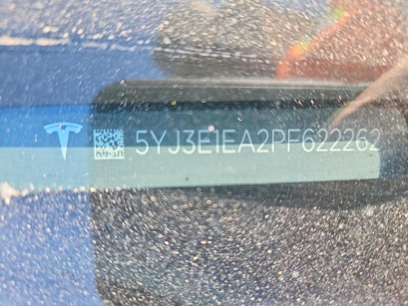 2023 Tesla Model 3 მანქანა იყიდება აუქციონზე, vin: 5YJ3E1EA2PF622262, აუქციონის ნომერი: 53654206