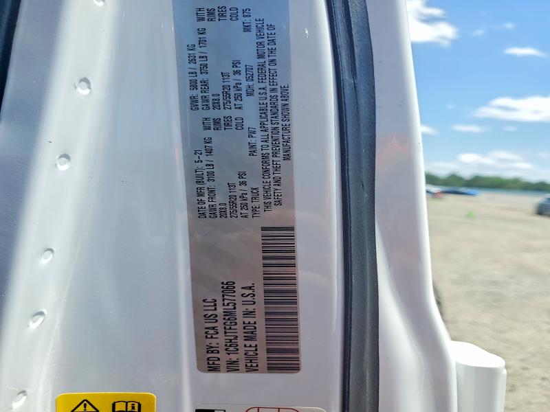 Aukcja sprzedaży 2021 Jeep Gladiator, vin: 1C6HJTFG6ML577066, numer aukcji: 53310766