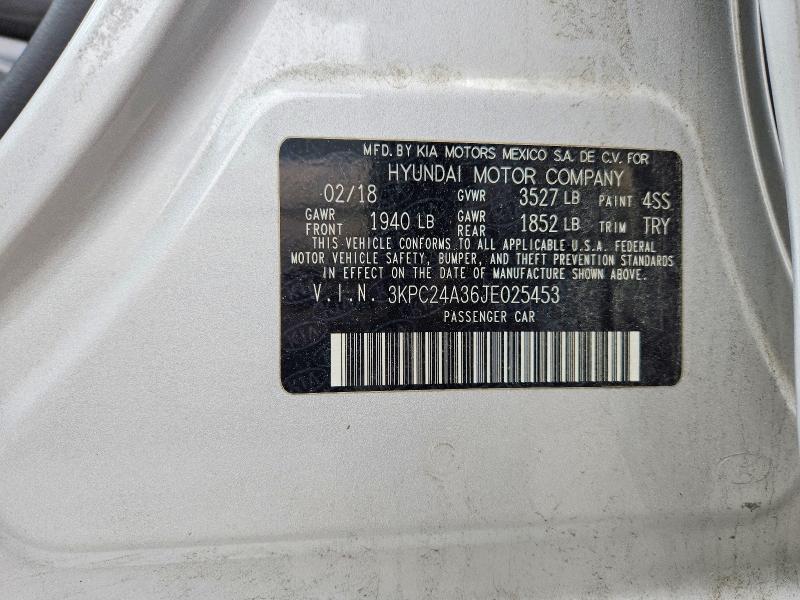 Продажа на аукционе авто 2018 Hyundai Accent, vin: 3KPC24A36JE025453, номер лота: 54422556