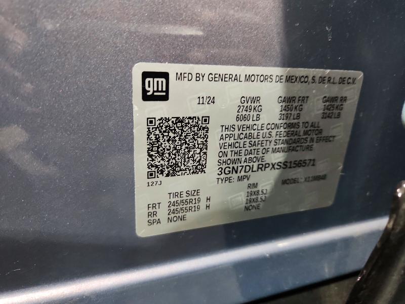Aukcja sprzedaży 2025 Chevrolet Equinox, vin: 3GN7DLRPXSS156571, numer aukcji: 52469286