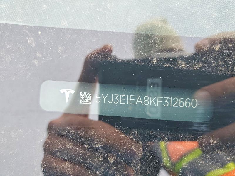 2019 Tesla Model 3 მანქანა იყიდება აუქციონზე, vin: 5YJ3E1EA8KF312660, აუქციონის ნომერი: 52261926