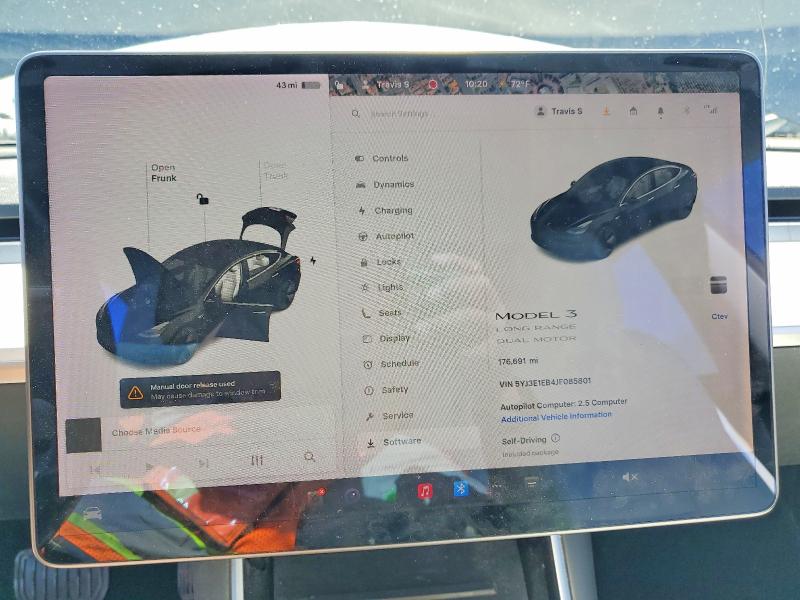 Продаж на аукціоні авто 2018 Tesla Model 3, vin: 5YJ3E1EB4JF085801, номер лоту: 52435426