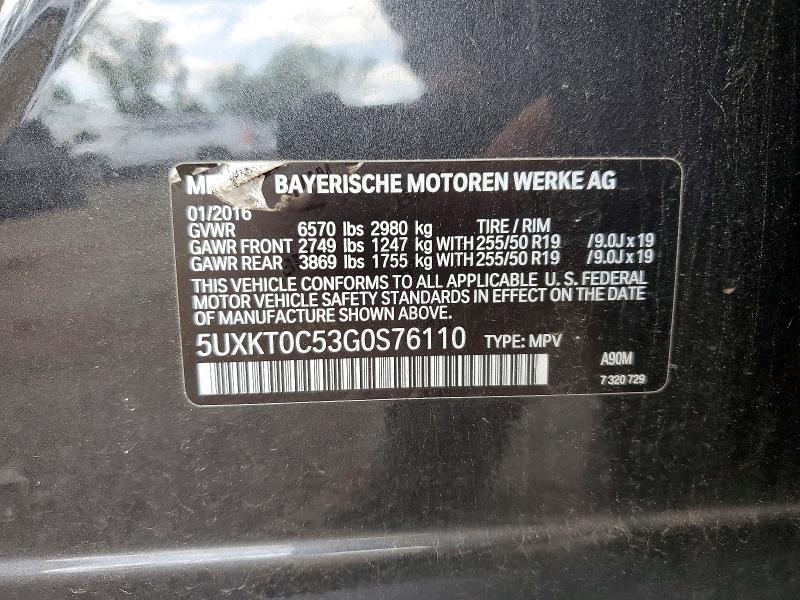 Aukcja sprzedaży 2016 Bmw X5, vin: 5UXKT0C53G0S76110, numer aukcji: 54417426