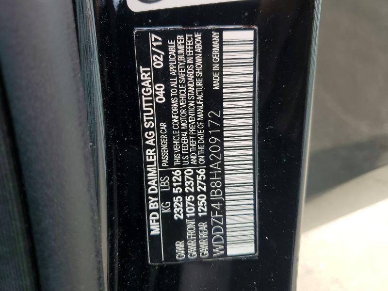Aukcja sprzedaży 2017 Mercedes-benz E, vin: WDDZF4JB8HA209172, numer aukcji: 53104906
