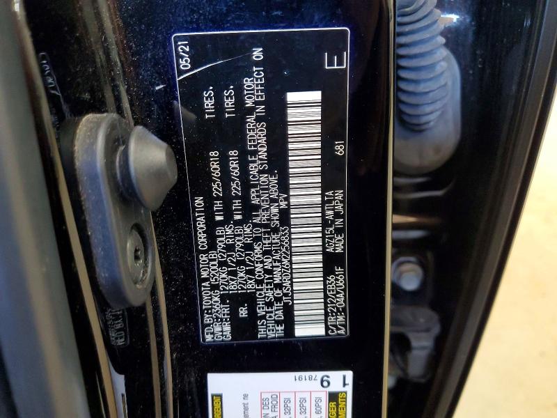 Aukcja sprzedaży 2021 Lexus Nx 300, vin: JTJSARDZ6M2256833, numer aukcji: 53255216