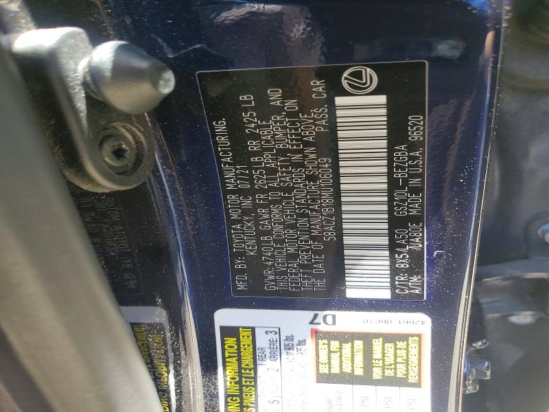 Продаж на аукціоні авто 2021 Lexus Es 350, vin: 58ACZ1B18MU106049, номер лоту: 53995086