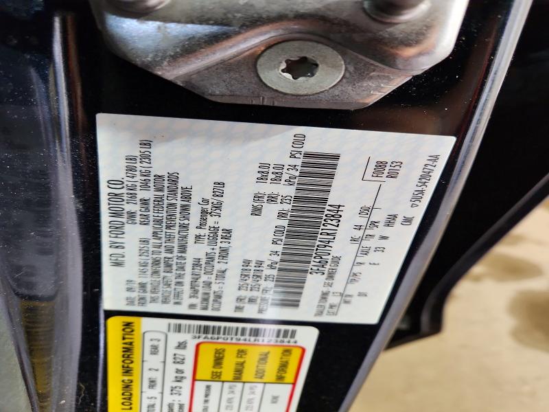 Продаж на аукціоні авто 2020 Ford Fusion, vin: 3FA6P0T94LR123844, номер лоту: 49730446