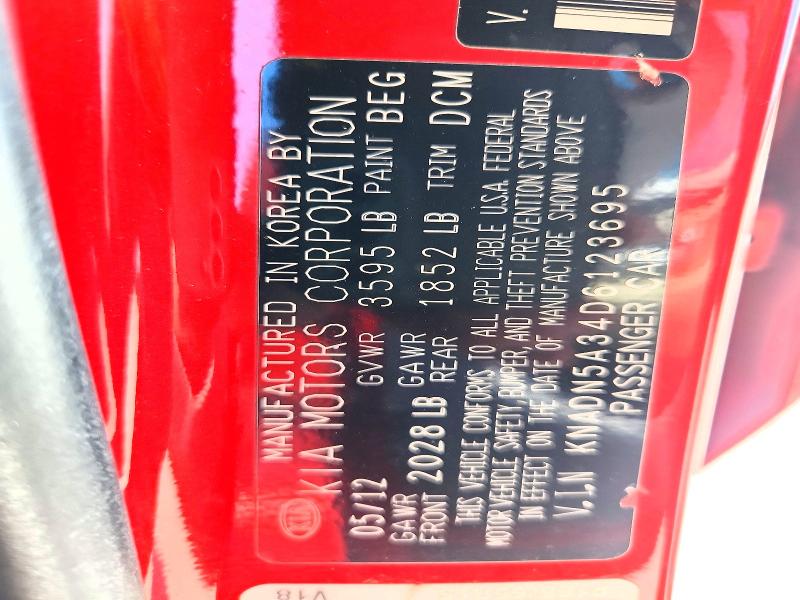 Aukcja sprzedaży 2013 Kia Rio 5-door, vin: KNADN5A34D6123695, numer aukcji: 53473146