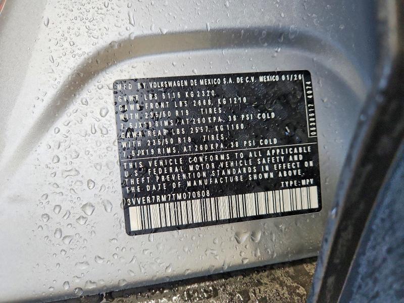 Aukcja sprzedaży 2026 Volkswagen Tiguan, vin: 3VVER7RM7TM070608, numer aukcji: 55027536