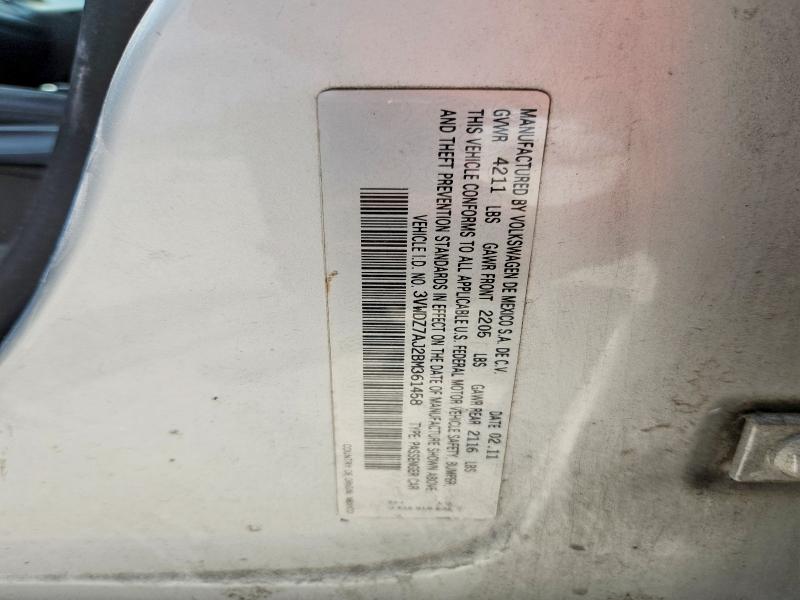 Aukcja sprzedaży 2011 Volkswagen Jetta, vin: 3VWDZ7AJ2BM361458, numer aukcji: 52997396