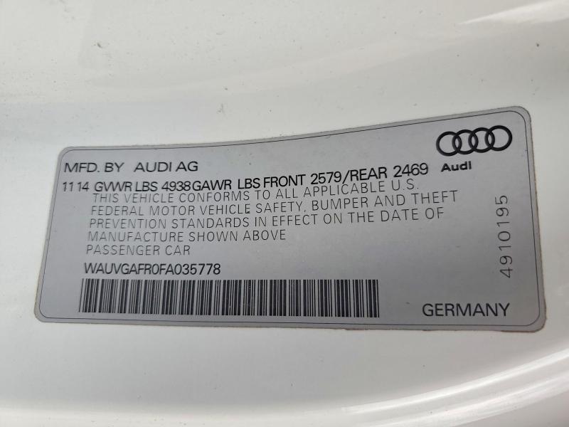 Продаж на аукціоні авто 2015 Audi S5, vin: WAUVGAFR0FA035778, номер лоту: 53528216