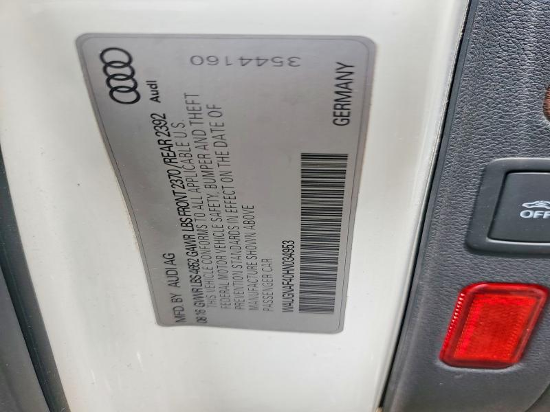 Aukcja sprzedaży 2017 Audi A4, vin: WAUGNAF40HN034953, numer aukcji: 51899746