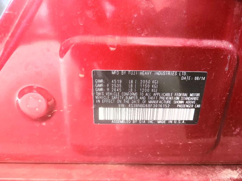 2015 Subaru Legacy მანქანა იყიდება აუქციონზე, vin: 4S3BNBD68F3016152, აუქციონის ნომერი: 52291866