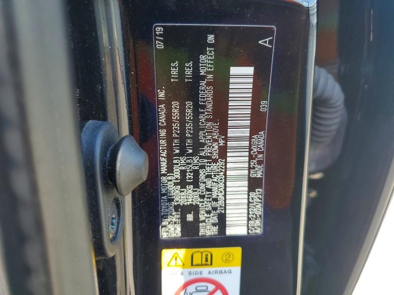 Aukcja sprzedaży 2019 Lexus Rx 450h, vin: 2T2BGMCAXKC042292, numer aukcji: 52743976