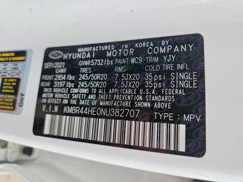 Продаж на аукціоні авто 2022 Hyundai Palisade, vin: KM8R44HE0NU382707, номер лоту: 54237686